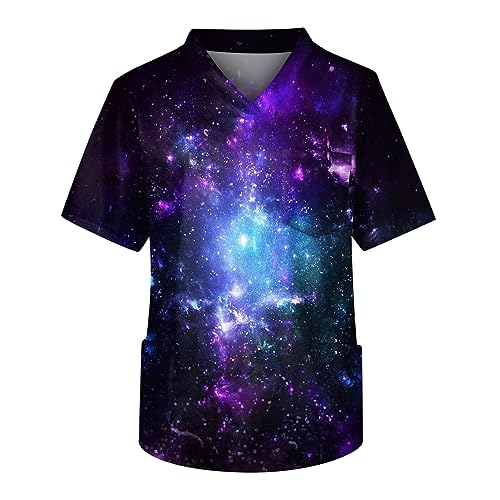 Poloshirts Für Herren T-Shirt Mit Witzigen Sprüchen Mey Unterhemden Herren V-Ausschnitt Musterdruck Bunte Kasacks Pflege Kurzarm Schlupfhemd Mit Taschen Locker Kasackhemd Y2K Top (Dark Blue, Xl) von Rosennie