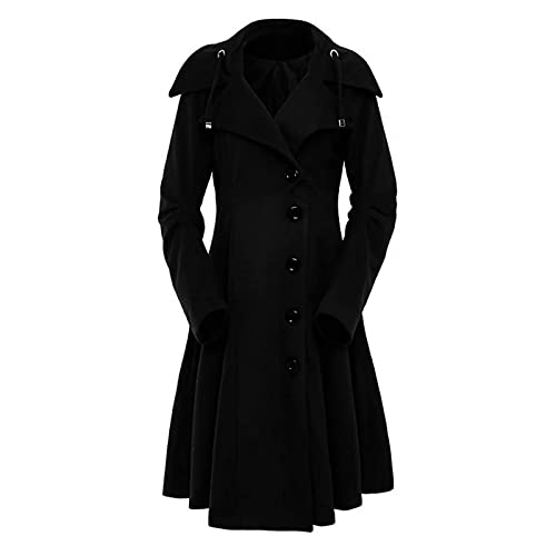 Rosennie Damen Mantel Trenchcoat Lang Wollmantel Umlegekragen Langarm Frauen Mittellanger Mantel Herbst Winter Elegant Einfarbig Frauenmantel Oversize Elegant Damen Übergangsjacke Wintermantel Rosennie Damen Mantel Trenchcoat Lang Wollmantel Umlegekragen Langarm Frauen Mittellanger Mantel Herbst Winter Elegant Einfarbig Frauenmantel Oversize Elegant Damen Übergangsjacke Wintermantel von Rosennie