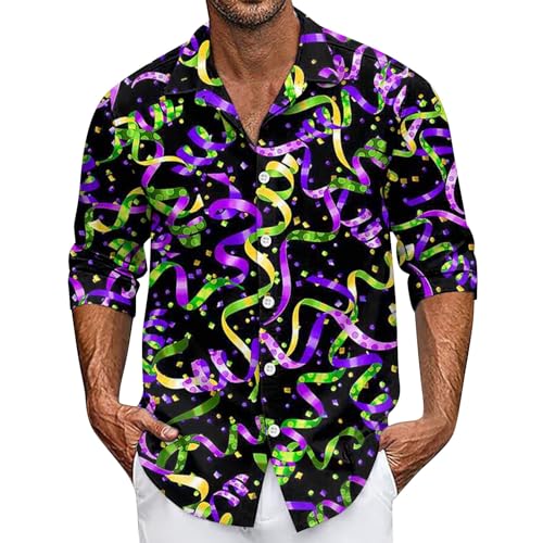 Tshirt Bedrucken Lassen Sport Shirt Männer Herren Langarmshirt Musterdruck Langarm Hemd Lustige T Shirts Männer Karneval Hemd Funny T Shirt Hemd Herren (Dark Purple, 4XL von Rosennie