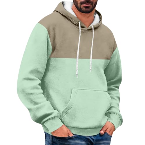 Weihnachtspullover Herren Kaputzenpuloverer Herren Pullover Herren V Ausschnitt Weihnachtspullover Männer Patchwork Kapuzenpullover Mit Taschen Sweatjacke Mit Kapuze Leichte Arbeitspullover Mintgrün M von Rosennie