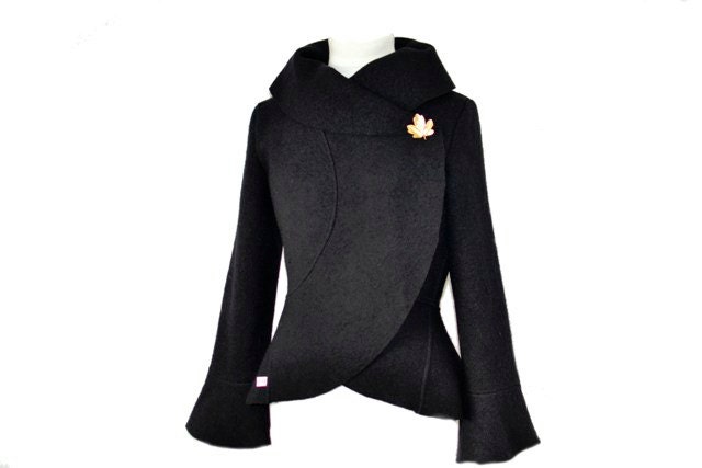 Walk Wolle Bolero Jacke, Schwarz Gr.xs-L von RosenrotMode