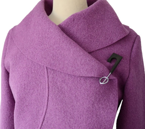 Wolljacke Damen Bolero in Violett Beere Gr.xs-L Nach Maß von RosenrotMode