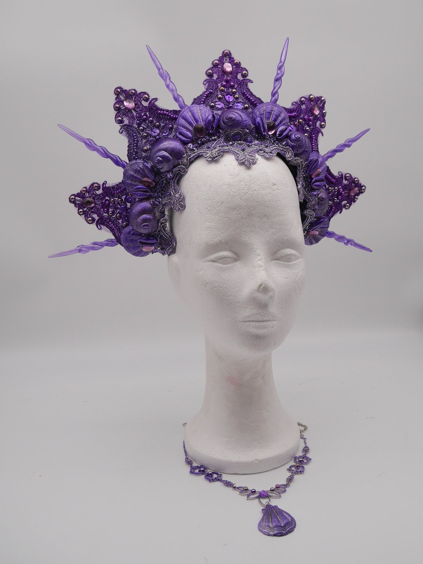 Mermaid Crown ~ Meerjungfrau Krone Königin Kopfschmuck Sirene Shell Muschlekrone von Rosenrotdesign