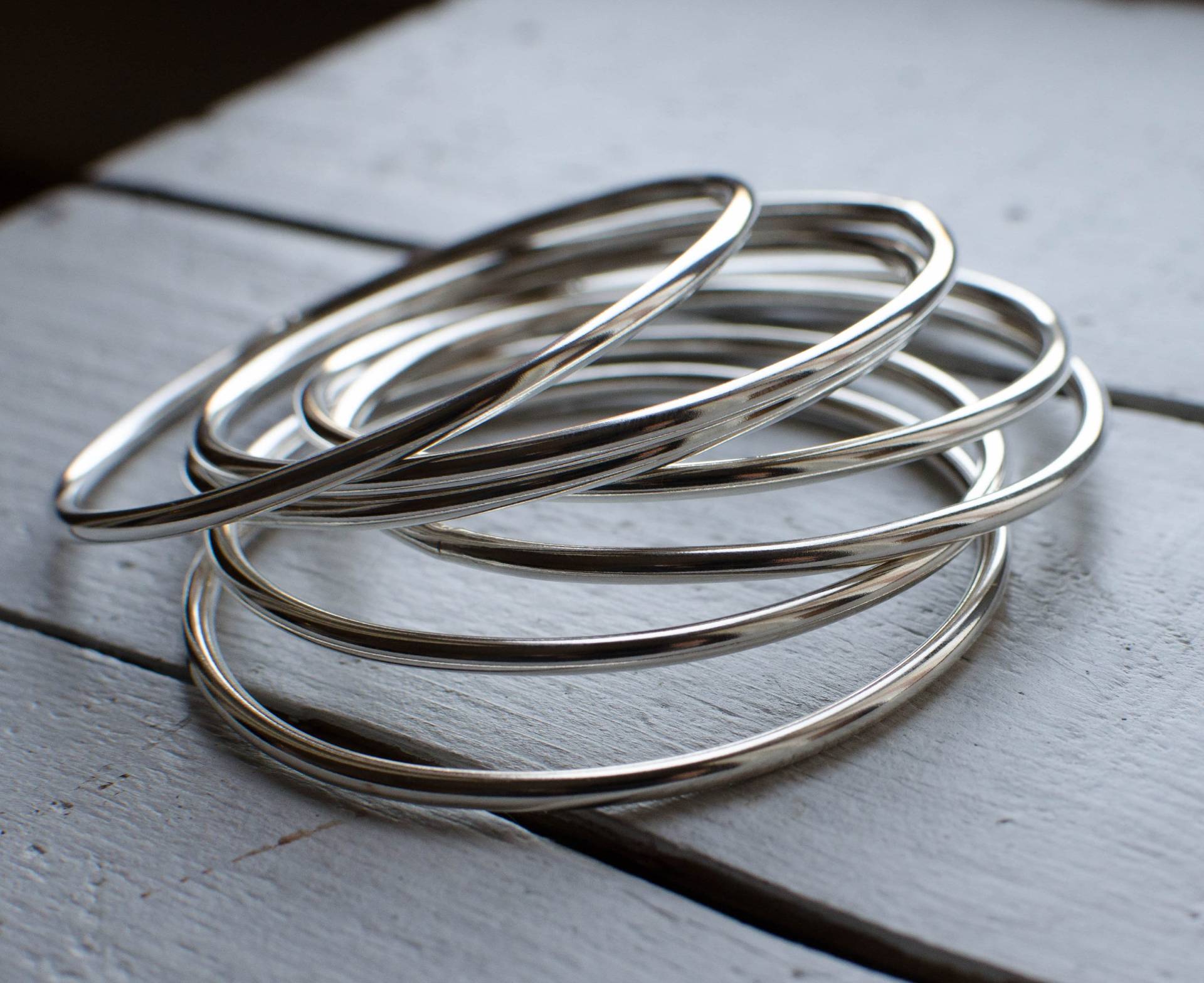 7 Armreifen Aus Massivem Silber, Wöchentlich, 3 Mm, Auf Bestellung Hergestellt, Schlicht, Zeitlos, Minimalistisch 7 Armreifen Aus Massivem Silber, Wöchentlich, 3 Mm, Auf Bestellung Hergestellt, Schlicht, Zeitlos, Minimalistisch von Rosepoudre