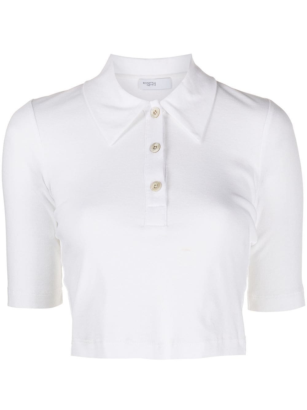 Rosetta Getty Cropped-Poloshirt - Weiß von Rosetta Getty