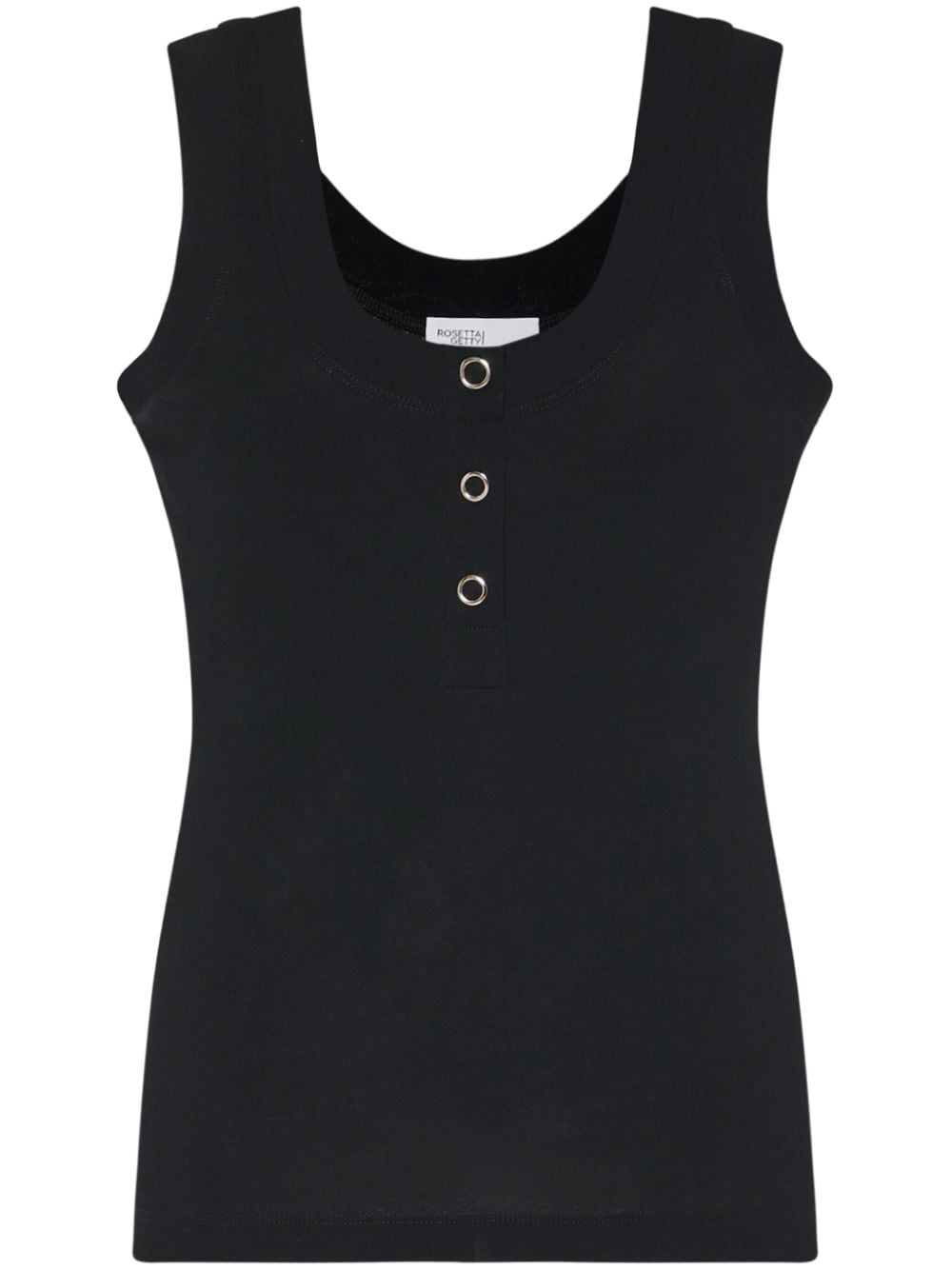 Rosetta Getty Henley Tanktop - Schwarz von Rosetta Getty