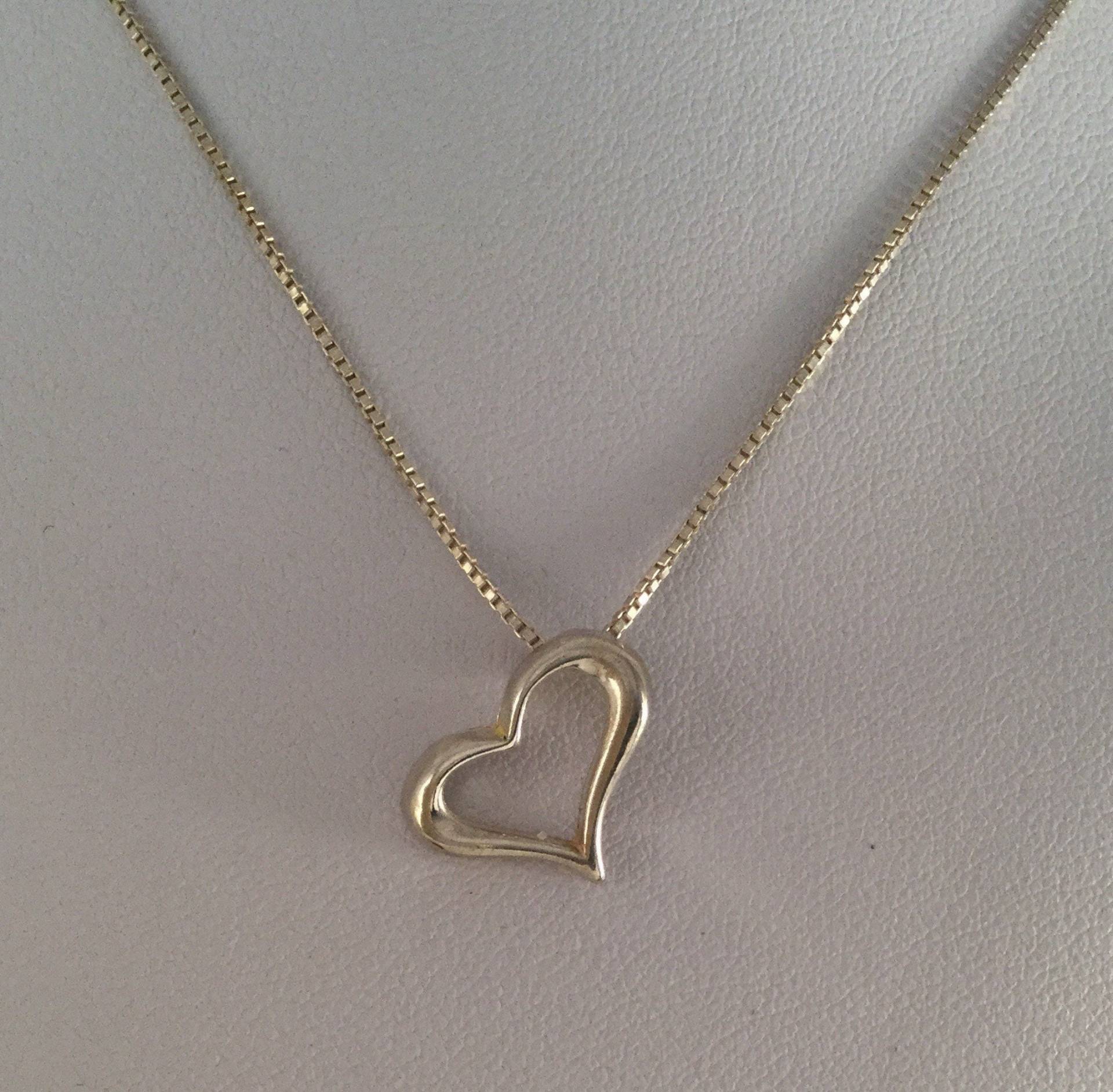 Vintage Schmuck Sterling Silber Halskette Liebe Herz Anhänger An Box Kette Antik Art Deco Kleid von Roseworthysvintage