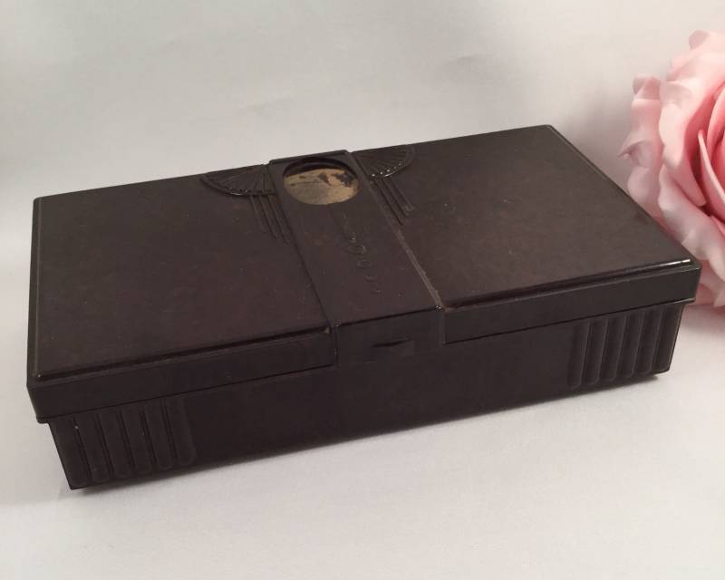 Vintage Schmuck Trinket Box Antique Art Deco Jewel von Roseworthysvintage