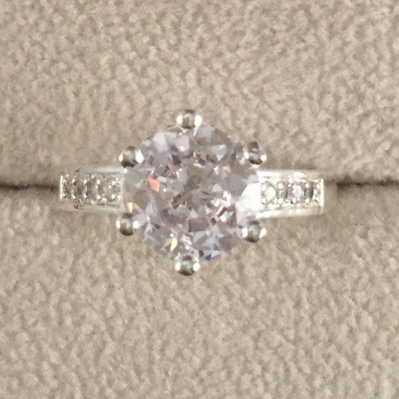 Vintage Schmuck Weißgold Ring Mit Weißen Saphiren Antik Art Deco Kleid Größe 8 Oder Q von Roseworthysvintage