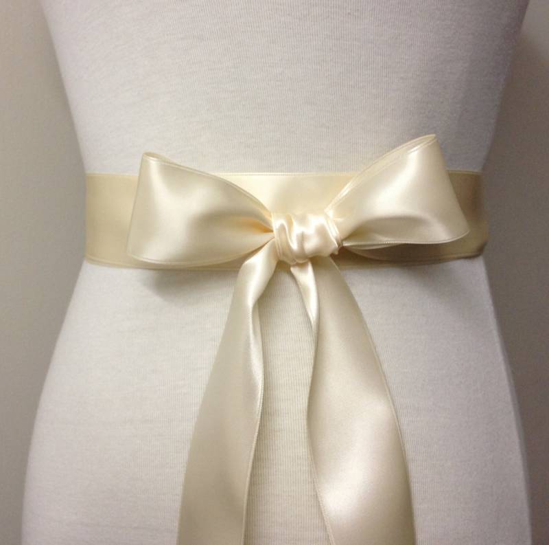 1, 5 Zoll | 3, 8 cm Oder 38 Mm Band Schärpe-Creme Gürtel-Blumen Mädchen Schärpe-Braut Schärpe-Brautjungfer Schärpe-Hochzeit von RoseybloomBoutique