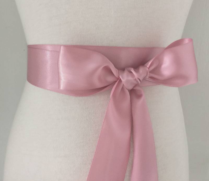 1, 5 Zoll | 3, 8 cm Oder 38 Mm Band Schärpe-Dusty Pink Gürtel-Blumenmädchen Schärpe-Braut Schärpe-Brautjungfer Schärpe-Hochzeit Schärpe-Double Satin von RoseybloomBoutique