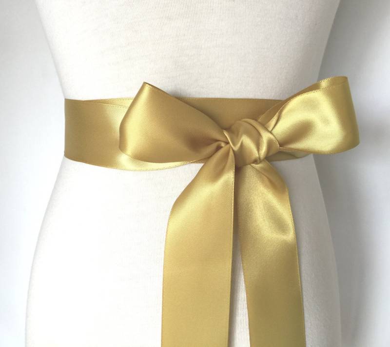 1, 5 Zoll | 3, 8 cm Oder 38 Mm Band Schärpe-Goldene Olive Gürtel-Blumen-Mädchen Schärpe-Braut Schärpe-Brautjungfer Schärpe-Hochzeit von RoseybloomBoutique