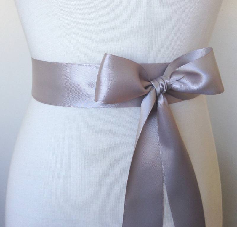 1, 5 Zoll | 3, 8 cm Oder 38 Mm Band Schärpe-Grau Schärpe-Silber Gürtel-Blumen-Mädchen Schärpe-Brautgürtel-Brautjungfer Schärpe-Hochzeit von RoseybloomBoutique