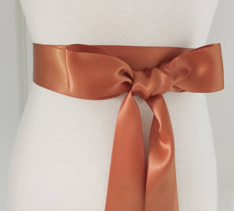 1, 5 Zoll | 3, 8 cm Oder 38 Mm Band Schärpe-Kupfer Gürtel-Blumen Mädchen Schärpe-Braut Schärpe-Brautjungfer Schärpe-Hochzeit von RoseybloomBoutique