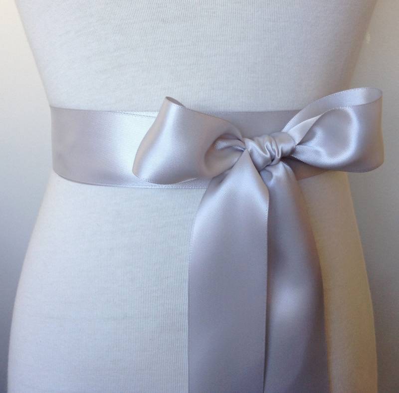 1, 5 Zoll | 3, 8 cm Oder 38 Mm Band Schärpe-Licht Silber Schärpe-Hellgraue Gürtel-Blumen-Mädchen Schärpe-Braut Gürtel-Bridesmaid Sash-Hochzeit von RoseybloomBoutique