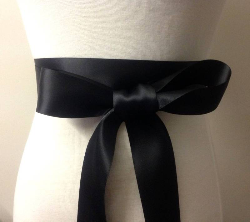 1, 5 Zoll | 3, 8 cm Oder 38 Mm Band Schärpe-Schwarze Gürtel-Blumen-Mädchen Schärpe-Braut Schärpe-Brautjungfer Schärpe-Hochzeit von RoseybloomBoutique