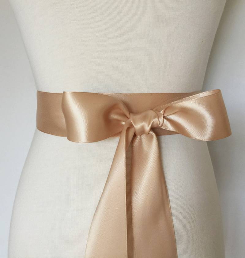 1, 5 Zoll | 3, 8 cm Oder 38 Mm Band Schärpe-Tan Sash-Tan Gürtel-Tan Band-Blumen Mädchen Schärpe-Braut Schärpe-Bridesmaid Schärpe-Hochzeit von RoseybloomBoutique