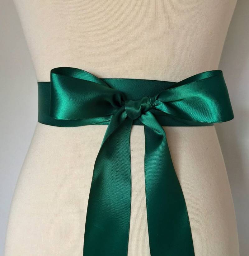 1, 5 Zoll | 3, 8 cm Oder 38 Mm Ribbon Sash-Hunter Green Sash-Grün Band Gürtel-Blumen Mädchen Schärpe-Braut Schärpe-Bridesmaid Sash-Hochzeits von RoseybloomBoutique
