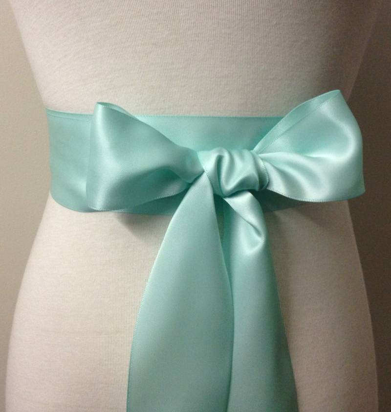 2 Zoll | 5 cm Oder 50 Mm Band Schärpe-Aqua Marine Gürtel-Blumen Mädchen Schärpe-Braut Schärpe-Brautjungfer Schärpe-Hochzeit von RoseybloomBoutique