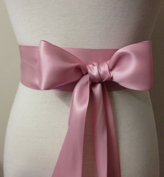 2 Zoll | 5 cm Oder 50 Mm Band Schärpe-Dusty Pink Schärpe-Rosa Gürtel-Blumen-Mädchen Schärpe-Braut Schärpe-Brautjungfer Schärpe-Hochzeit von RoseybloomBoutique