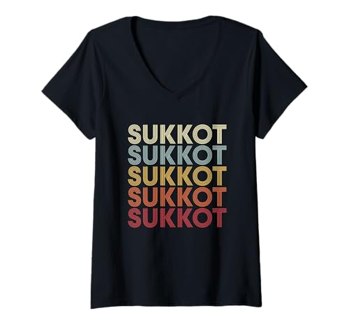 Damen Sukkot Rosh Hashanah Shofar Yom Kippur Jewish Hanukkah Elul T-Shirt mit V-Ausschnitt Damen Sukkot Rosh Hashanah Shofar Yom Kippur Jewish Hanukkah Elul T-Shirt mit V-Ausschnitt von Rosh Hashanah Shofar Yom Kippur Jewish New Year