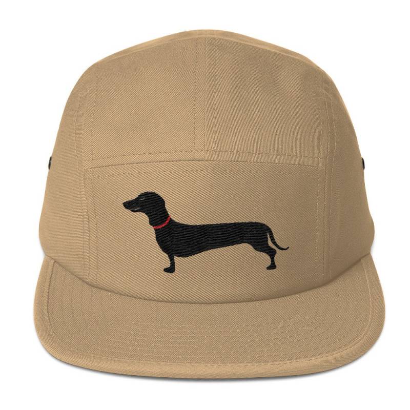 5 Panel Camper Cap Schirmmütze Embroidered/Bestickt Dachshund/Dackel von RosiFeist