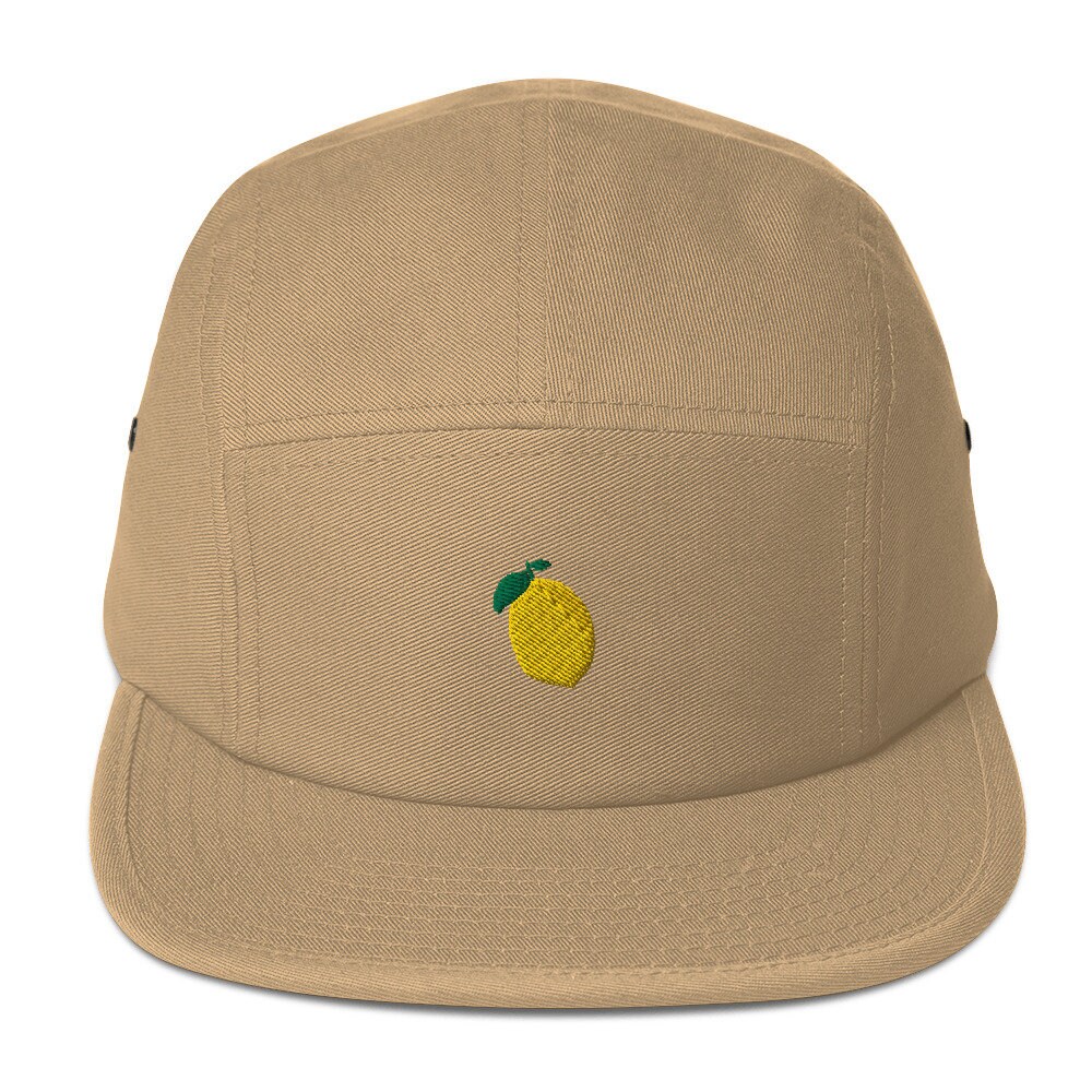 5 Panel Camper Cap Schirmmütze Embroidered/Bestickt Lemon/Zitrone von RosiFeist