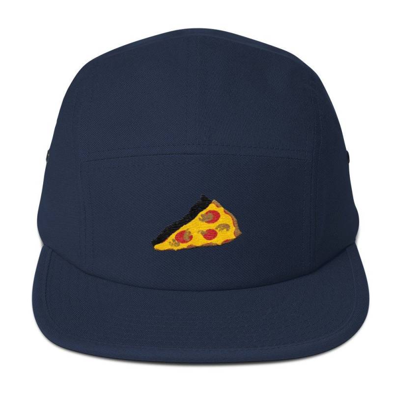 5 Panel Camper Cap Schirmmütze Embroidered/Bestickt Pizza von RosiFeist