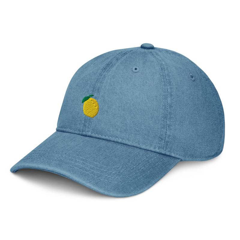 Denim-Cap Bestickt Mit Zitrone von RosiFeist