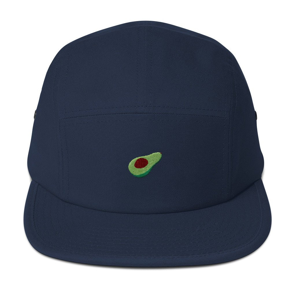 Unisex 5 Panel Cap Schirmmütze Mit Bestickter Avocado von RosiFeist