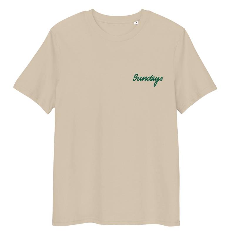 Unisex-Bio-Baumwoll-T-Shirt Bestickt "Sundays" von RosiFeist