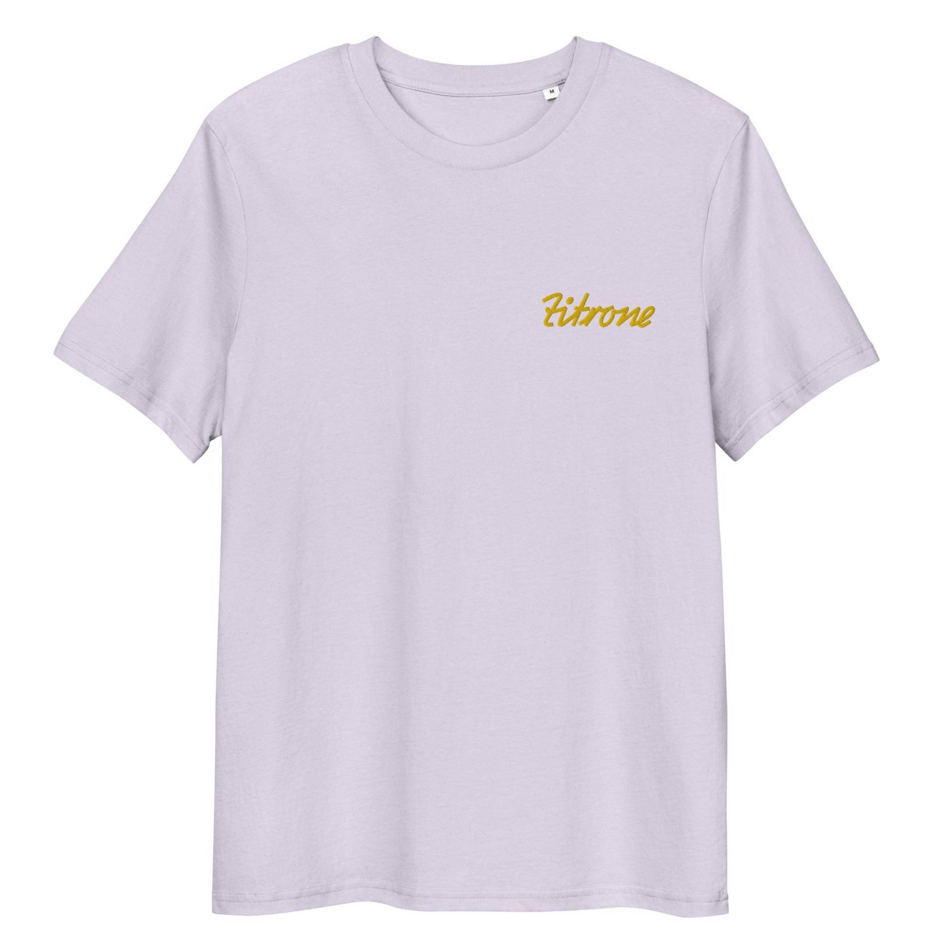 Unisex-Bio-Baumwoll-T-Shirt Bestickt "Zitrone" von RosiFeist