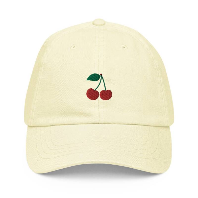 Unisex Dad Hat/Baseball Cap Pastel Bestickt Mit Kirschen Cherries von RosiFeist