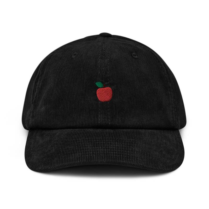 Unisex Dad Hat Aus Baumwoll Cord Bestickt Mit Apfel/Apple von RosiFeist