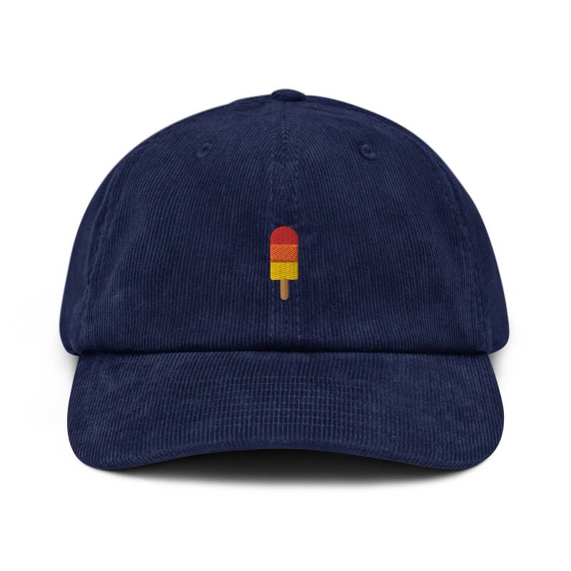 Unisex Dad Hat Aus Baumwoll Cord Bestickt Mit Eis/Popsicle von RosiFeist