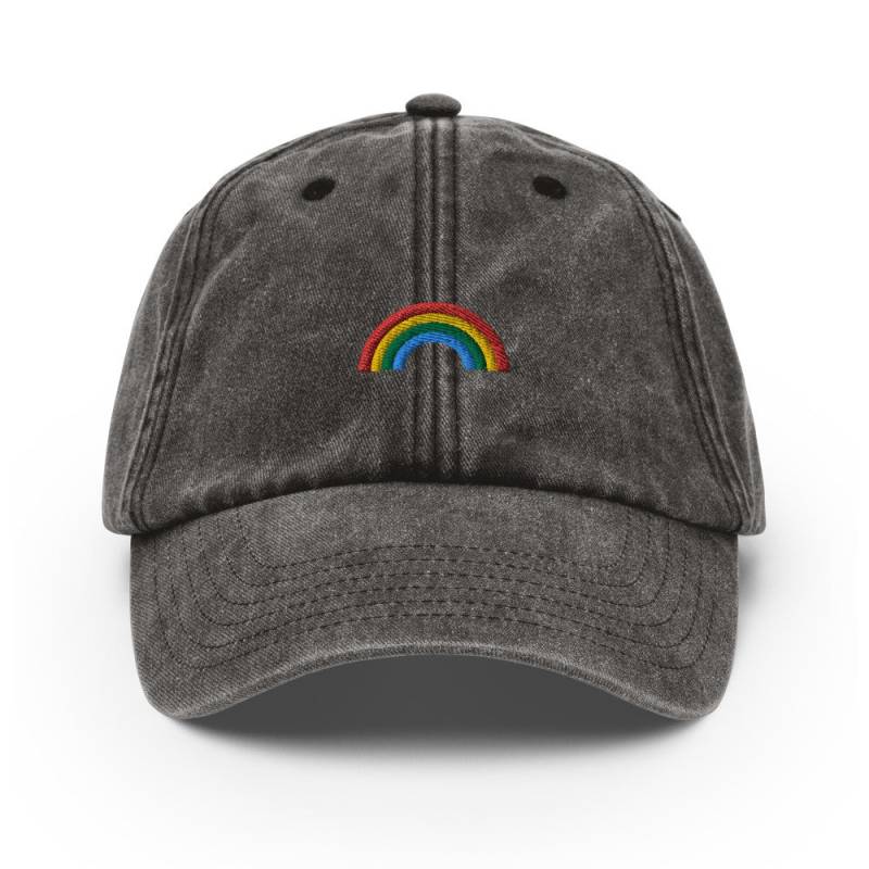 Unisex Vintage-style-Cap/Dad Hat Baseball Cap Besticktem Regenbogen Rainbow von RosiFeist