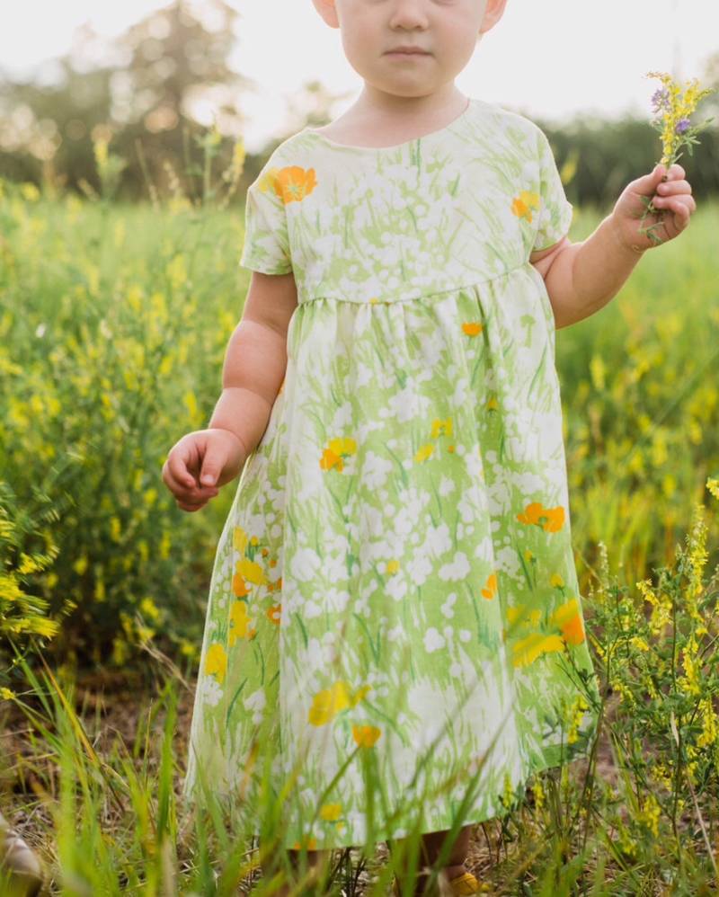 Vintage Blattkleid Mit Taschen von RosieLynnandco