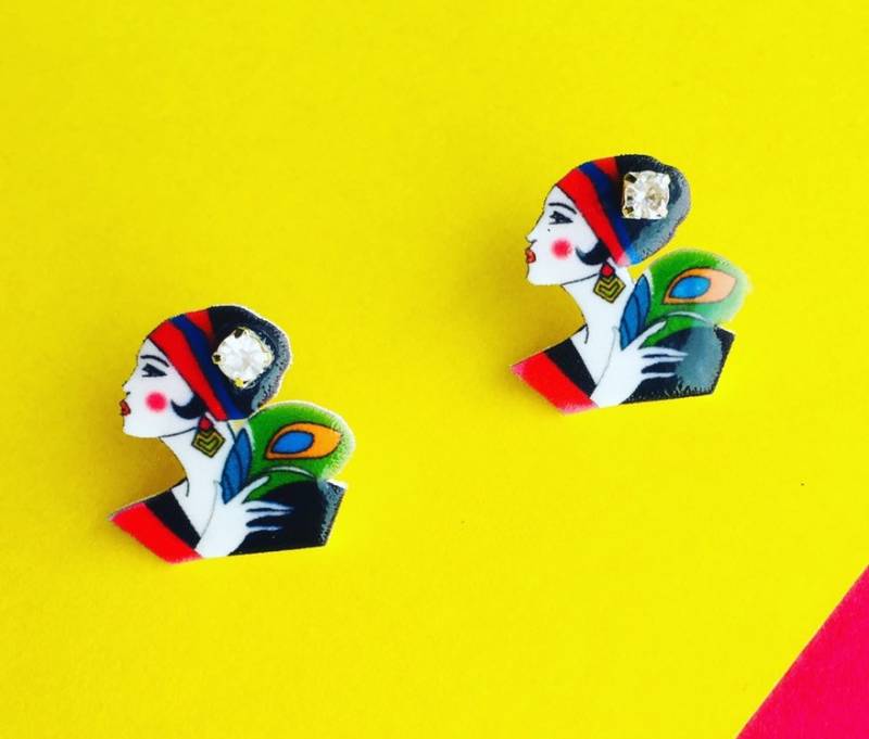 Art Deco Ohrstecker 1920Er Jahre Gatsby Style Ohrringe Retro Charleston Neuheit Schmuck von RosieRoseParker