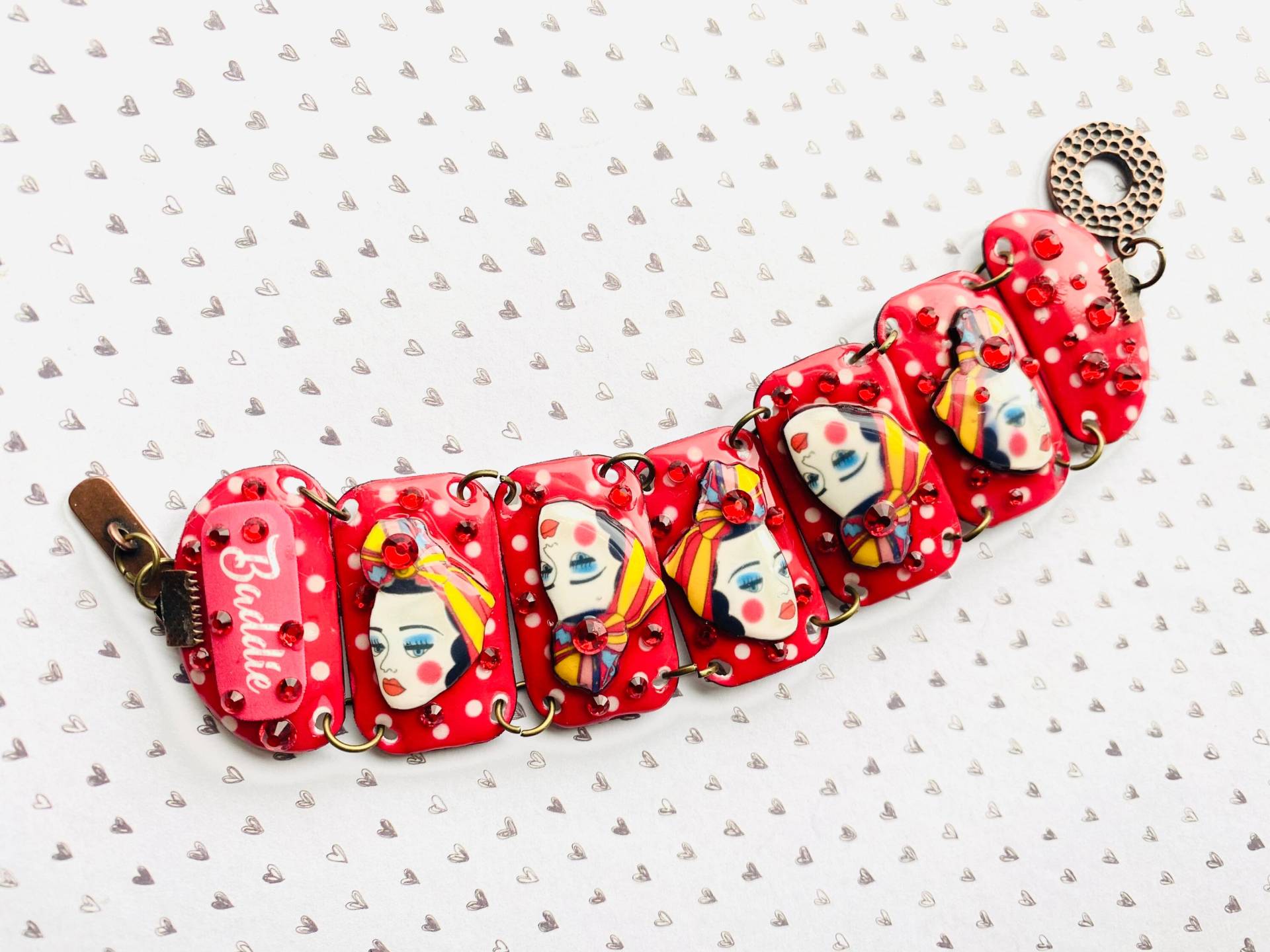 Kitsch Polkadot Armband Im 50Er Jahre Rockabilly Stil Kitsch Polkadot Armband Im 50Er Jahre Rockabilly Stil von RosieRoseParker