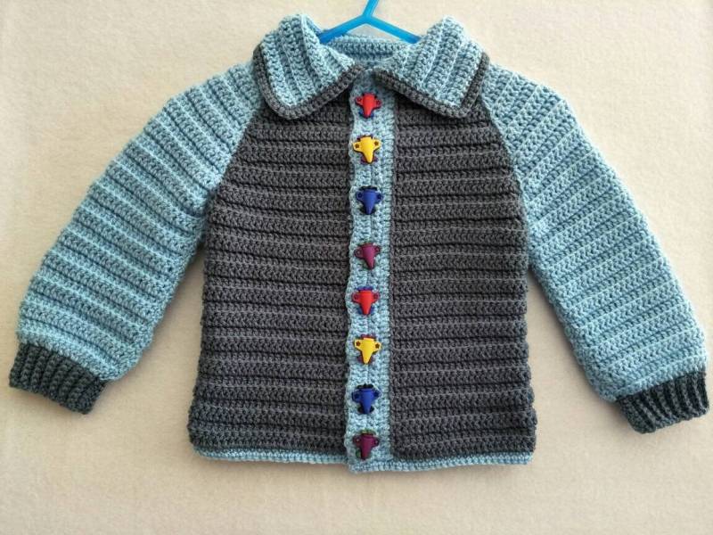 Blau Und Petrol Flugzeug Pullover Passende Hut Set von RosiesBabyCrochet