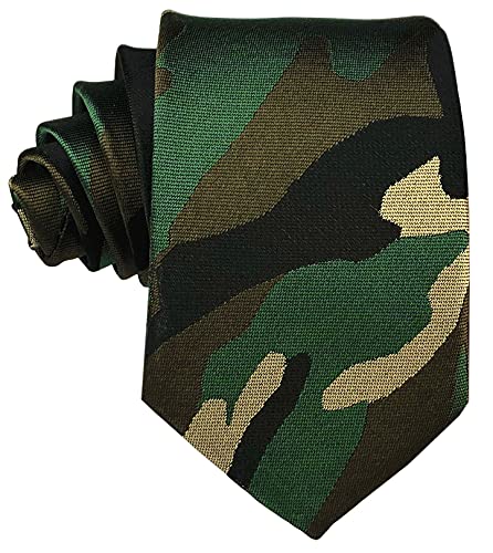 Rosiika Herren Karomuster Karo Streifen Krawatte Muster Business Formale Designer Hochzeit Party Krawatten, camouflage, Einheitsgröße, 2107r-2518 von Rosiika