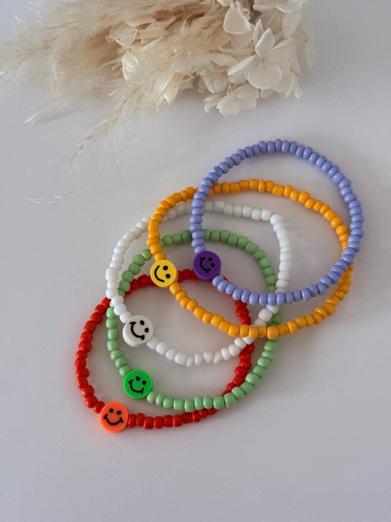 Perlenarmband Smiley von RosisDreamPearls
