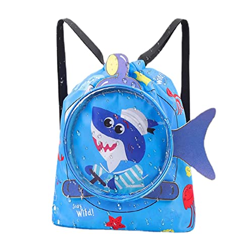 Rosixehird Schwimmtaschen für Schwimmer Kinder - Turnbeutel für Kleinkinder mit Cartoon-Tieren - Kinder-Trocken-Nass-Schwimmrucksack für Schwimmer, Geburtstags Jungen von Rosixehird