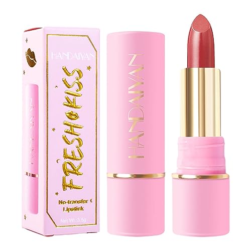 Wasserfester Lippenstift 24 Stunden - Matt-Nude-Lipgloss-Make-up - 3,8 g langlebiger, 24 Stunden pflegender Lippenstift, mattierter, antihaftbeschichteter Lippenstift für Frauen-Make-up Rosixehird von Rosixehird