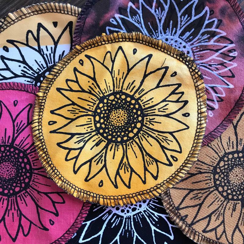 Sonnenblume - Per Siebdruck Gedruckt Zum Aufnähen von RoskaArt