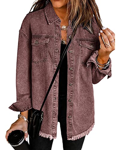 Roskiky Bluse Damen Langarm Brown Stone 3XL von Roskiky