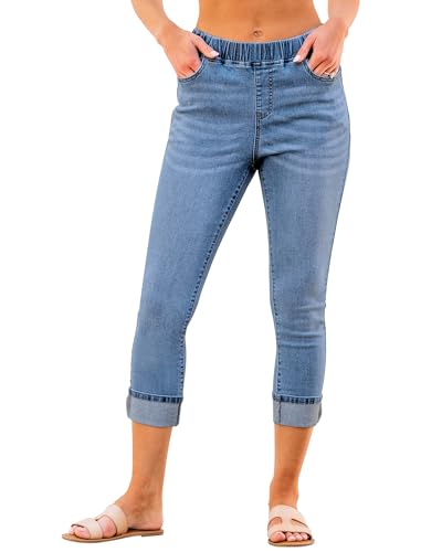 Roskiky Damen Hosen Sommer 7/8 3/4 Hose Damen Jeans Kobaltblau S Roskiky Damen Hosen Sommer 7/8 3/4 Hose Damen Jeans Kobaltblau S von Roskiky