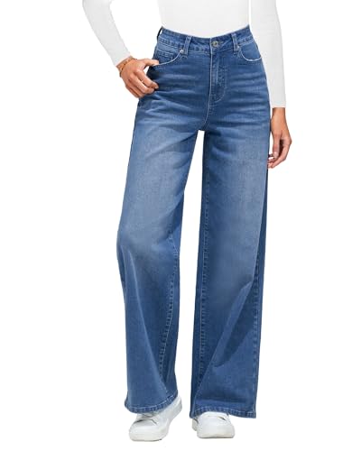 Roskiky Jeans Mit Weitem Bein Damen Hose Herbst Fresh Bright Blue M Roskiky Jeans Mit Weitem Bein Damen Hose Herbst Fresh Bright Blue M von Roskiky