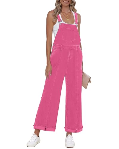 Roskiky Jumpsuit Damen Cargo Hose Baggy Latzhose Sommer Jeans Rosa XS Roskiky Jumpsuit Damen Cargo Hose Baggy Latzhose Sommer Jeans Rosa XS von Roskiky