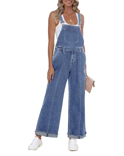 Roskiky Jumpsuit Damen Chino Hose Sommer Baggy Locker Jeans Blau XS Roskiky Jumpsuit Damen Chino Hose Sommer Baggy Locker Jeans Blau XS von Roskiky